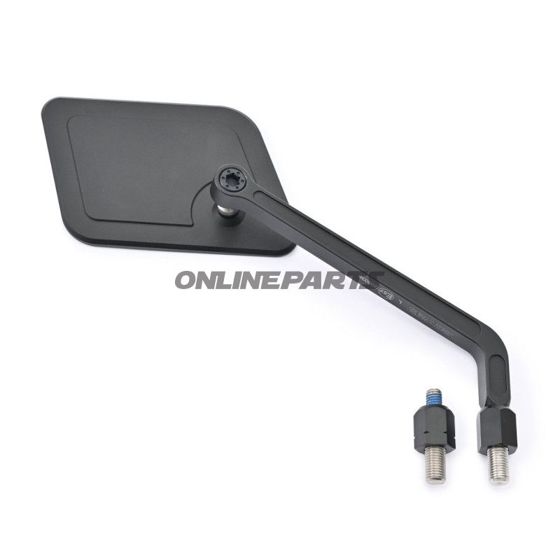 Spejl sort Universal Daytona højre aluminium