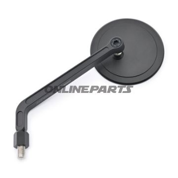 Spejl sort Universal Daytona venstre aluminium