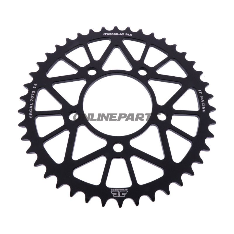 BAGESTE TANDHJUL ALUMINIUM 42 TANDAFSTAND 520 SORT JT INDVENDIG DIAMETER 076 BOLTAFSTAND 100