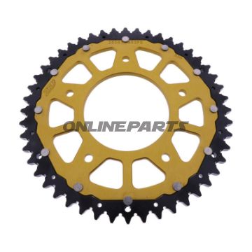 Tandhjul Dual 48T Pitch 530 guld ZF indvendig diameter 098 Bolt Cirkel 140