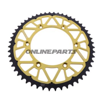 Tandhjul Twinstar 52T pitch 520 guld JT indvendig diameter 130 bolt cirkel 150