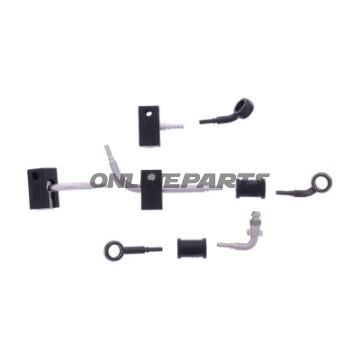 FLETTET STÅL BREMSESLANGE KIT FITTINGS SORT 4 DELE