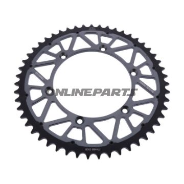 Bagtandhjul Twinstar 51Z deling 520 grå JT indvendig diameter 134 boltcirkel 150