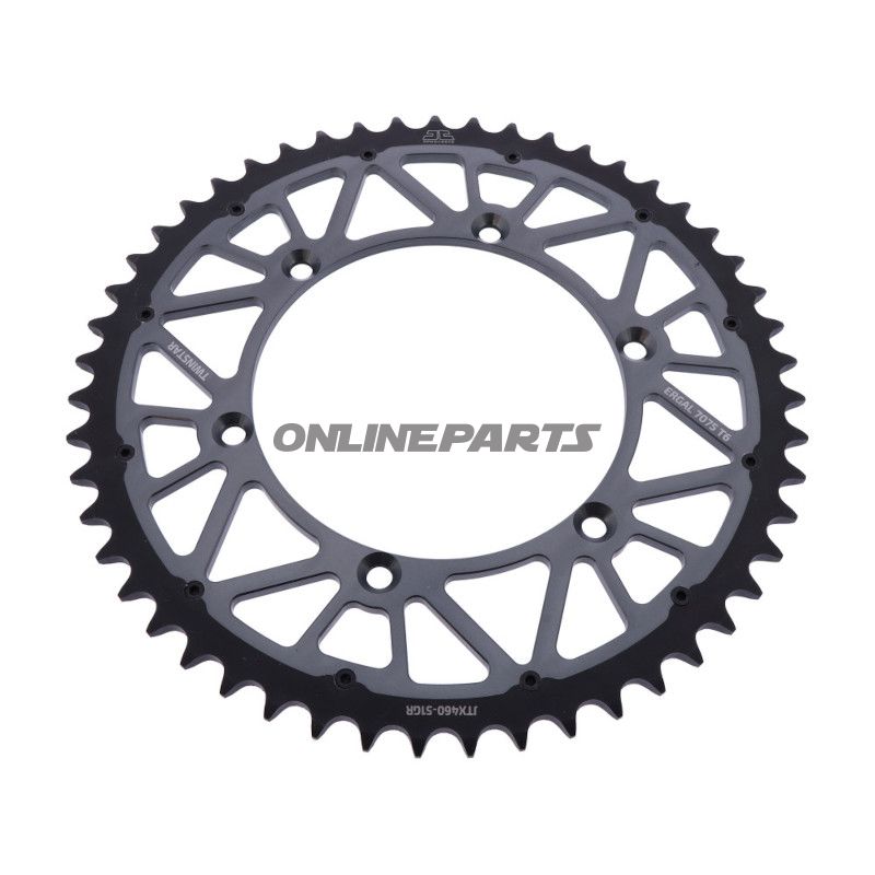 Bagtandhjul Twinstar 51Z deling 520 grå JT indvendig diameter 134 boltcirkel 150