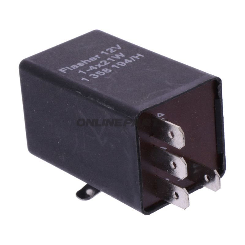 Blinkrelæ elektrisk 12V 4 poler
