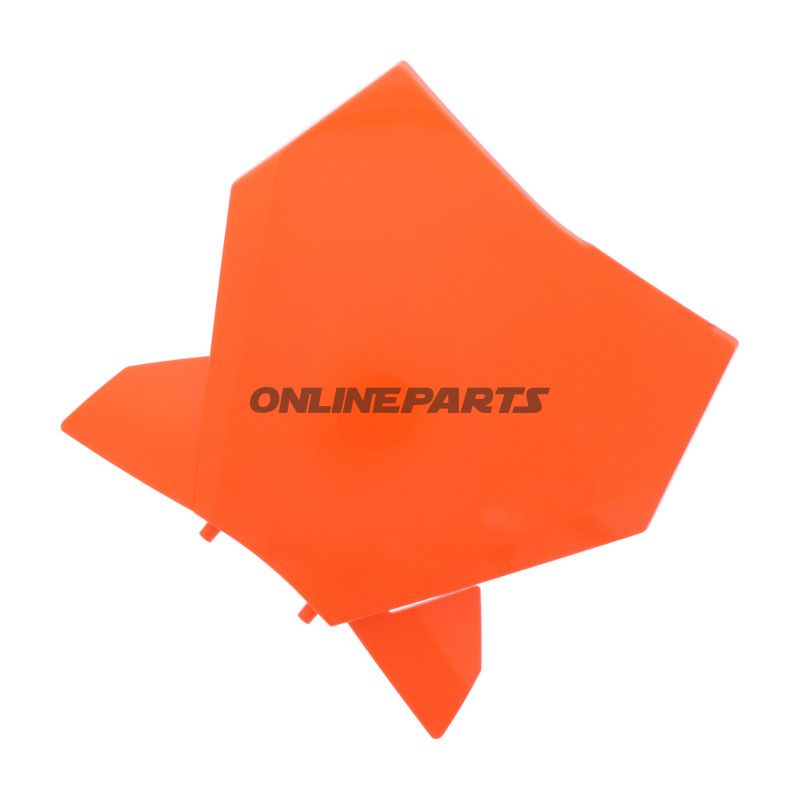 Nummerplade med startnummer orange