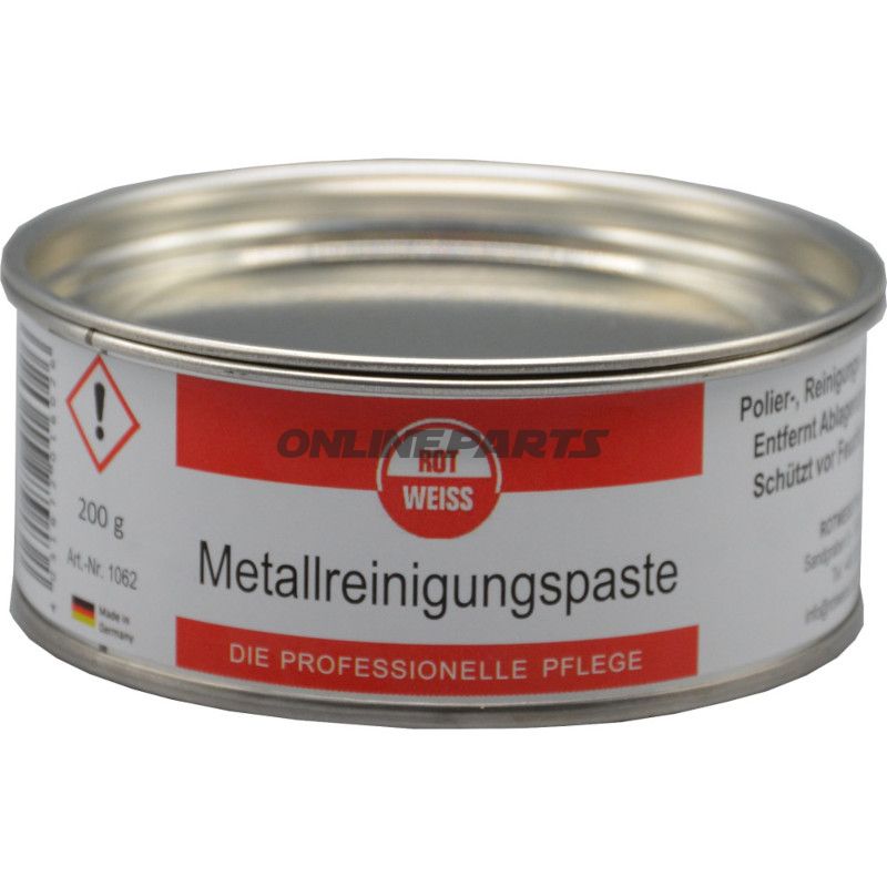 METAL RENSEPASTA 200G RØD-HVID