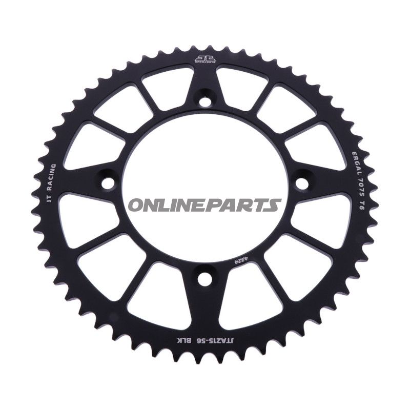 Aluhjul 56T Pitch 420 sort JT Indvendig diameter 110 Bolt cirkel 130