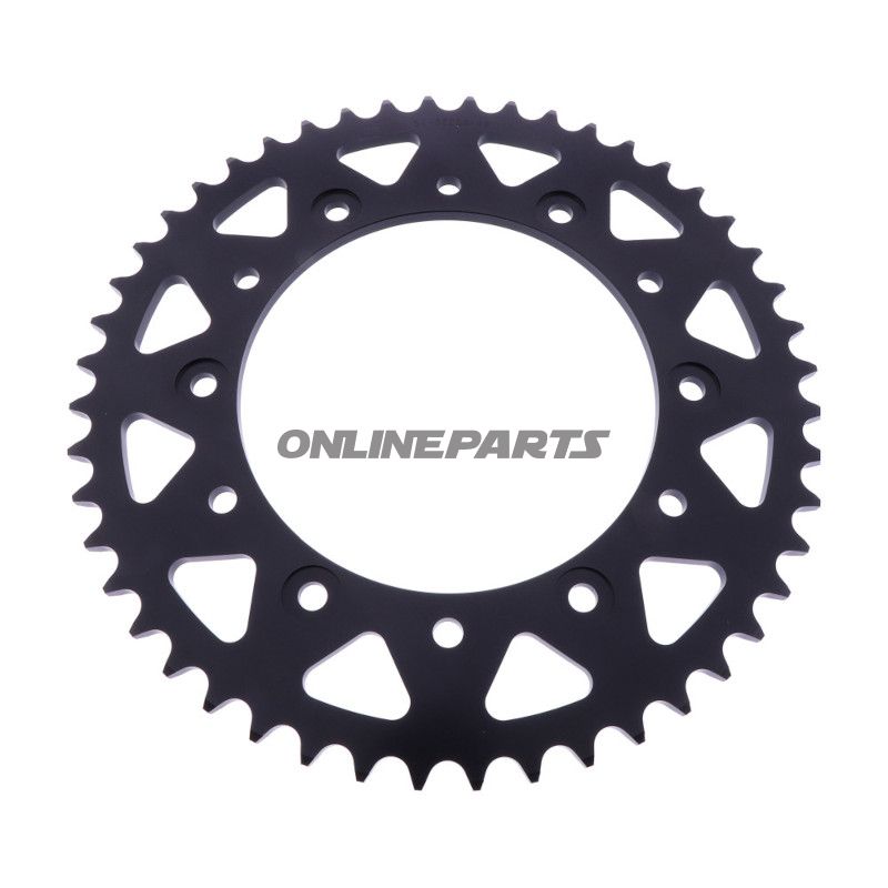 BAGHJUL ALUMINIUM 48 TANDDELING 520 SORT ESJOT INDVENDIG DIAMETER 136 BOLTAFSTAND 160