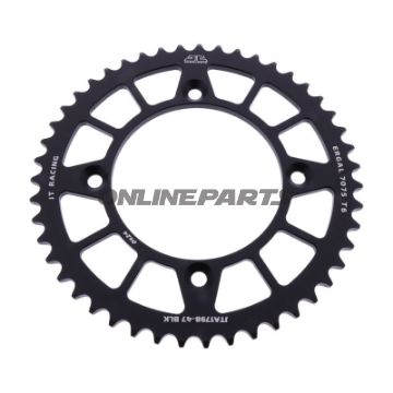 BAGHJUL ALUMINIUM 47 TANDAFSTAND 420 SORT JT INDVENDIG DIAMETER 100 BOLTAFSTAND 120