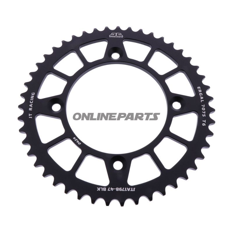 BAGHJUL ALUMINIUM 47 TANDAFSTAND 420 SORT JT INDVENDIG DIAMETER 100 BOLTAFSTAND 120