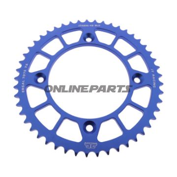 BAGESTE TANDHJUL ALUMINIUM 49 TANDAFSTAND 428 BLÅ JT INDVENDIG DIAMETER 110 BOLTAFSTAND 132