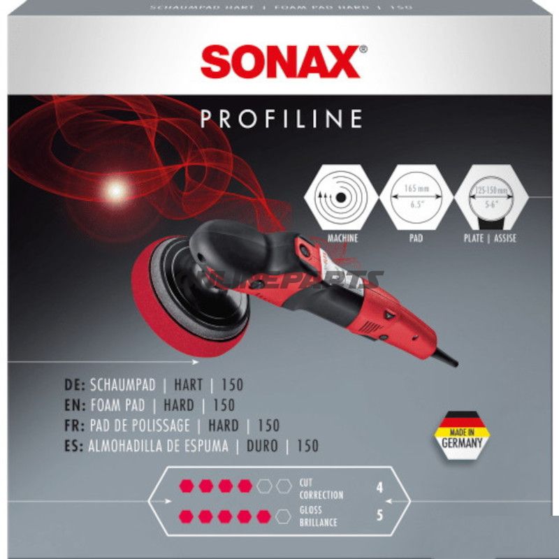 SKUMPUDE 150MM RØD HÅRD