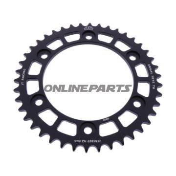 Aluhjul 42T Pitch 525 sort JT Indvendig diameter 134 Bolt cirkel 160