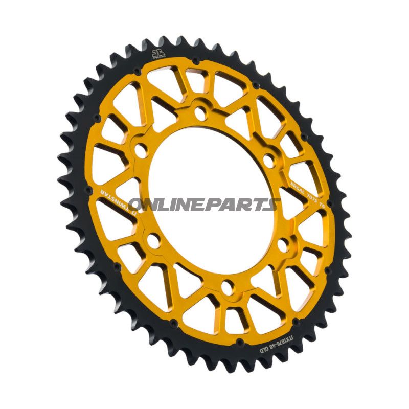 Tandhjul Twinstar 48T Pitch 525 guld JT Alternativ: 7580836