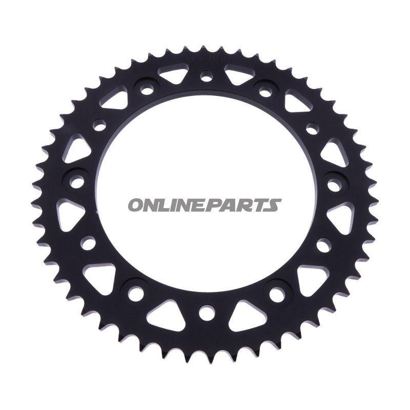 Alu tandhjul 52T Pitch 428 sort Esjot Indvendig Diameter 136 Bolt Circle 150