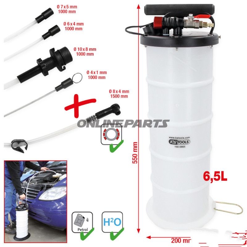 VAKUUMSUGEPUMPE 6,5L MED 5 PROBER