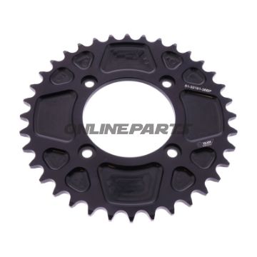 Alu Tandhjul 36T Pitch 520 sort Esjot