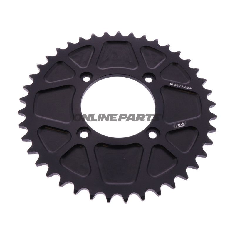 Aluminiumshjul 41T Pitch 520 sort Esjot