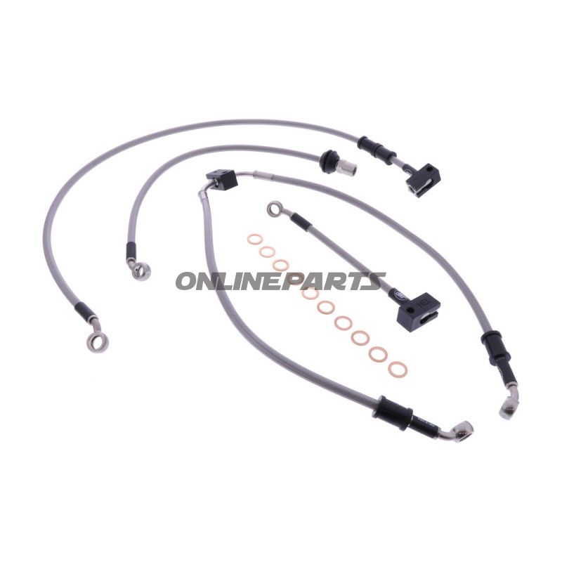 Bremseslange flettet stålsæt 5 stykker