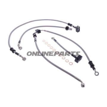 Bremseslange flettet stålsæt 5 stykker