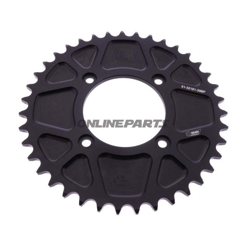 Alu Tandhjul 39T Pitch 520 sort Esjot