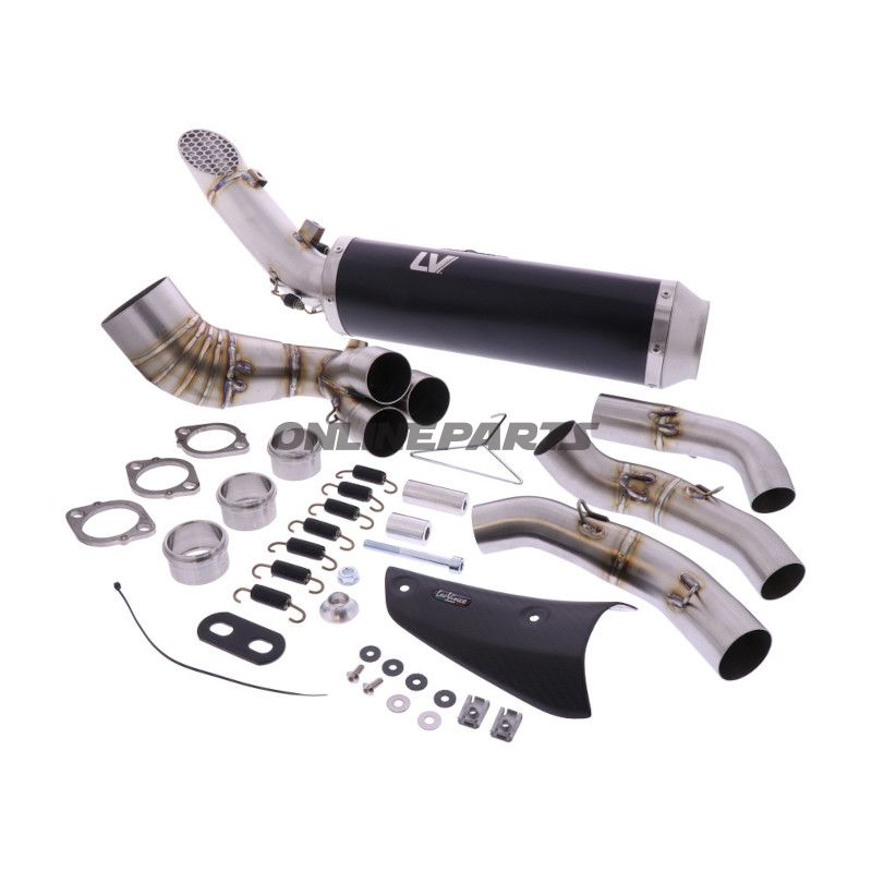 Lyddæmper SBK Rustfrit Stål LV Race Komplet 3/1 Race