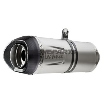 Lyddæmper SBK rustfrit stål Lv One komplet 2/1 Evo