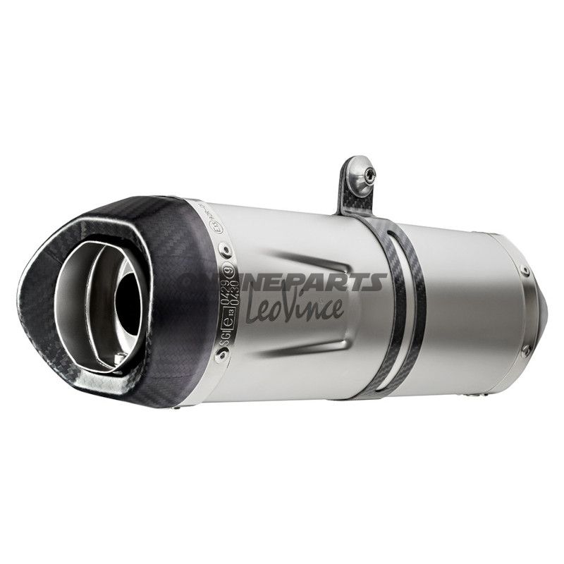 Lyddæmper SBK rustfrit stål Lv One komplet 2/1 Evo