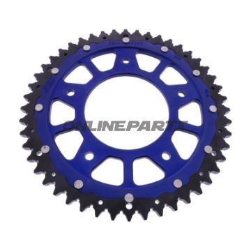 Tandhjul Dual 48T pitch 530 blå ZF indvendig diameter 098 bolt cirkel 140