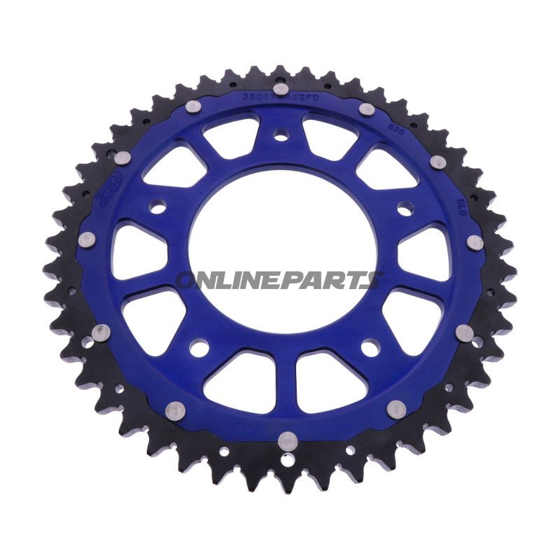 Tandhjul Dual 48T pitch 530 blå ZF indvendig diameter 098 bolt cirkel 140