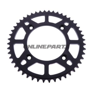 BAGESTE TANDHJUL ALUMINIUM 48 TANDDELING 420 SORT ESJOT INDVENDIG DIAMETER 098 BOLTAFSTAND 118