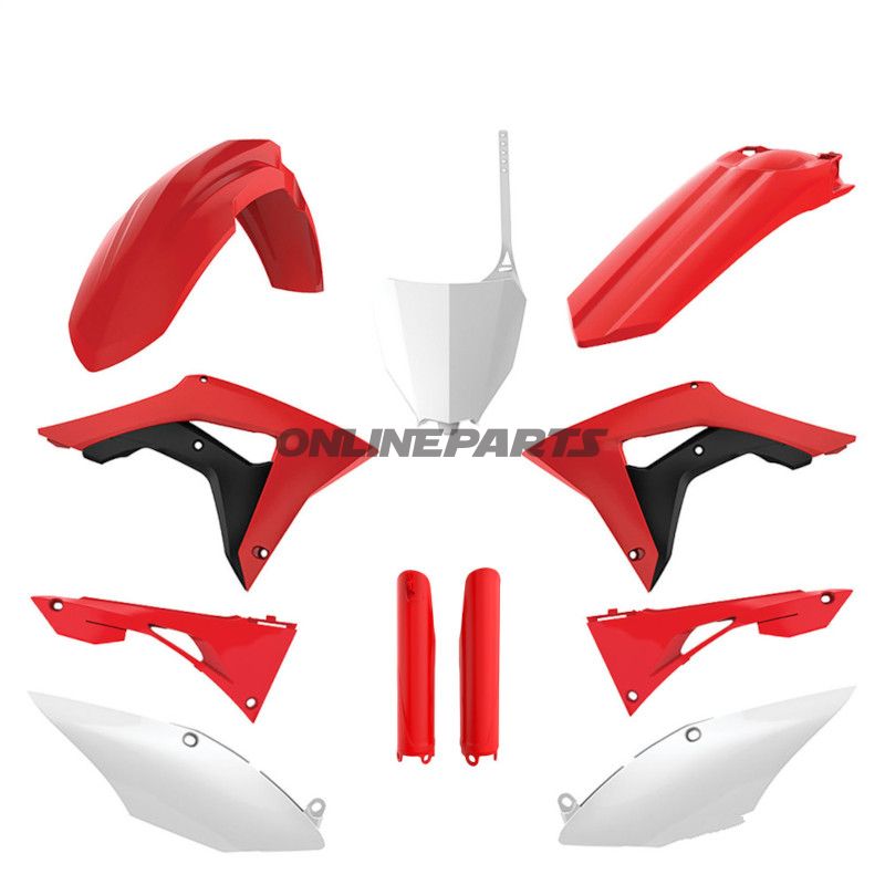 Komplet sæt rød/hvid / sort