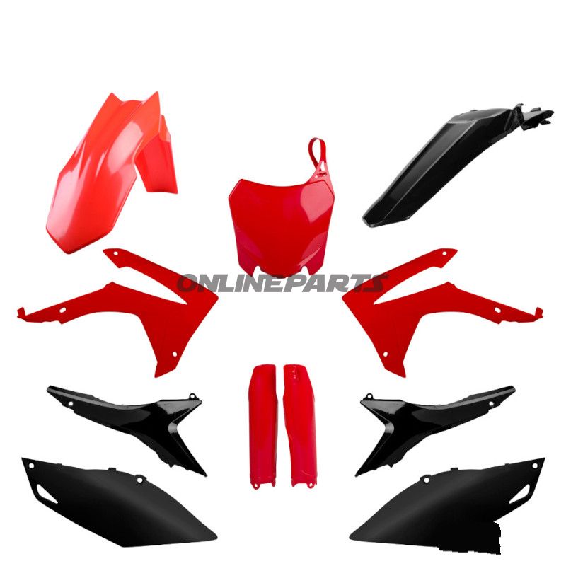 Komplet sæt rød/sort