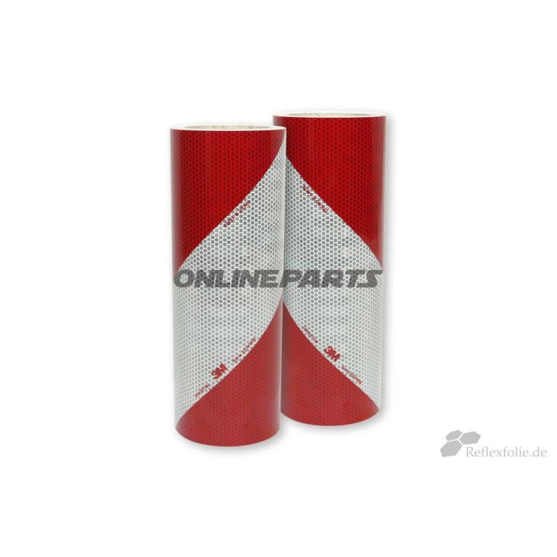 WARNMARK REFLEKT 140MMX9M ROL LI+RE PEGER RØD HVID