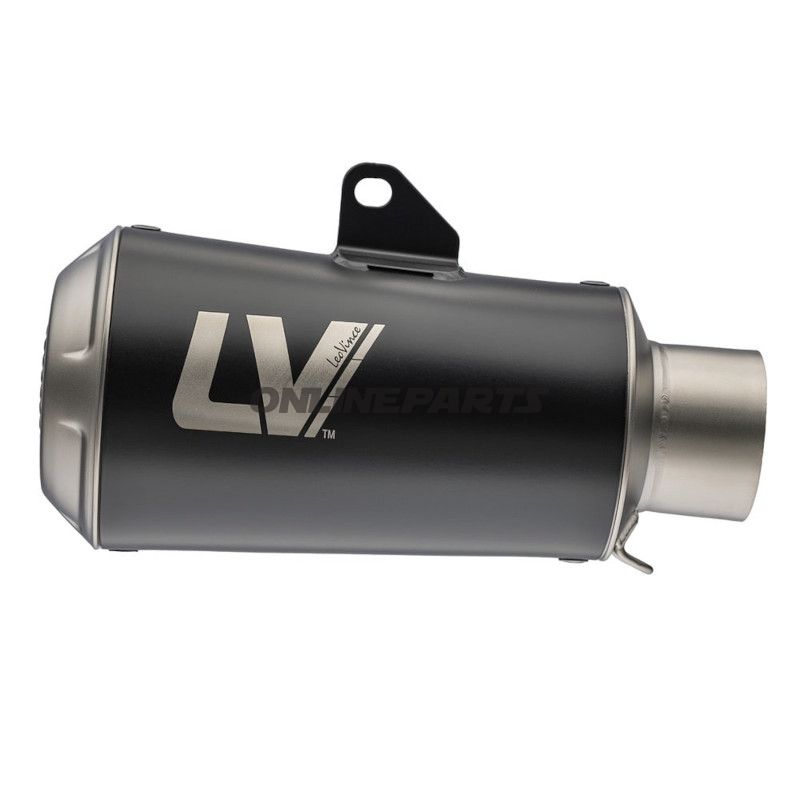 Lyddæmper SBK Rustfrit Stål LV-10 sort Slip On