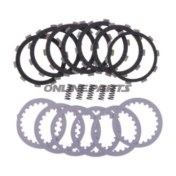 Kobling carbon komplette EBC-plader + fjedre + skiver