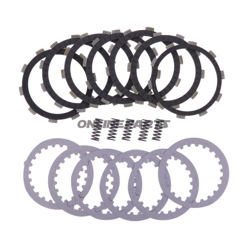 Kobling carbon komplette EBC-plader + fjedre + skiver