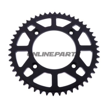 BAGHJUL ALUMINIUM 50 TANDDELING 420 SORT ESJOT INDVENDIG DIAMETER 098 BOLTAFSTAND 118