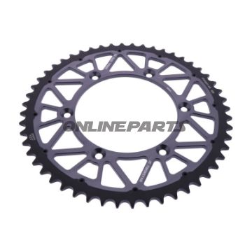 BAGHJUL TWINSTAR 52 TANDAFSTAND 520 GRÅ JT INDVENDIG DIAMETER 130 BOLTAFSTAND 150