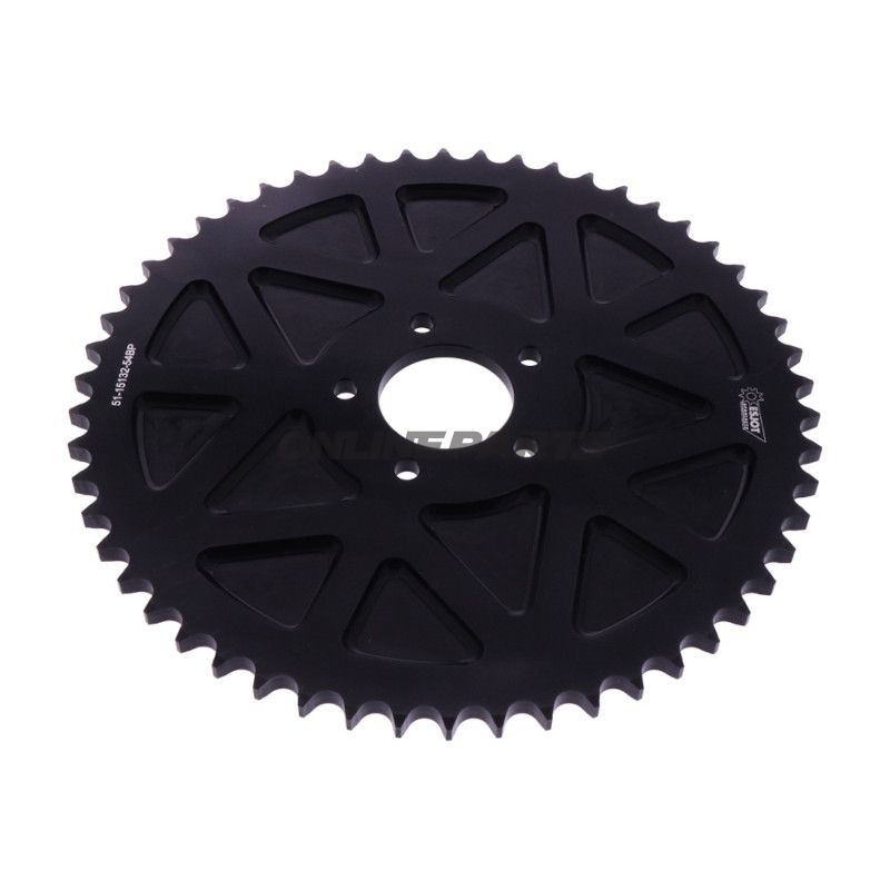 Alu tandhjul 54T Pitch 428 sort Esjot Indvendig Diameter 040 Bolt Circle 060