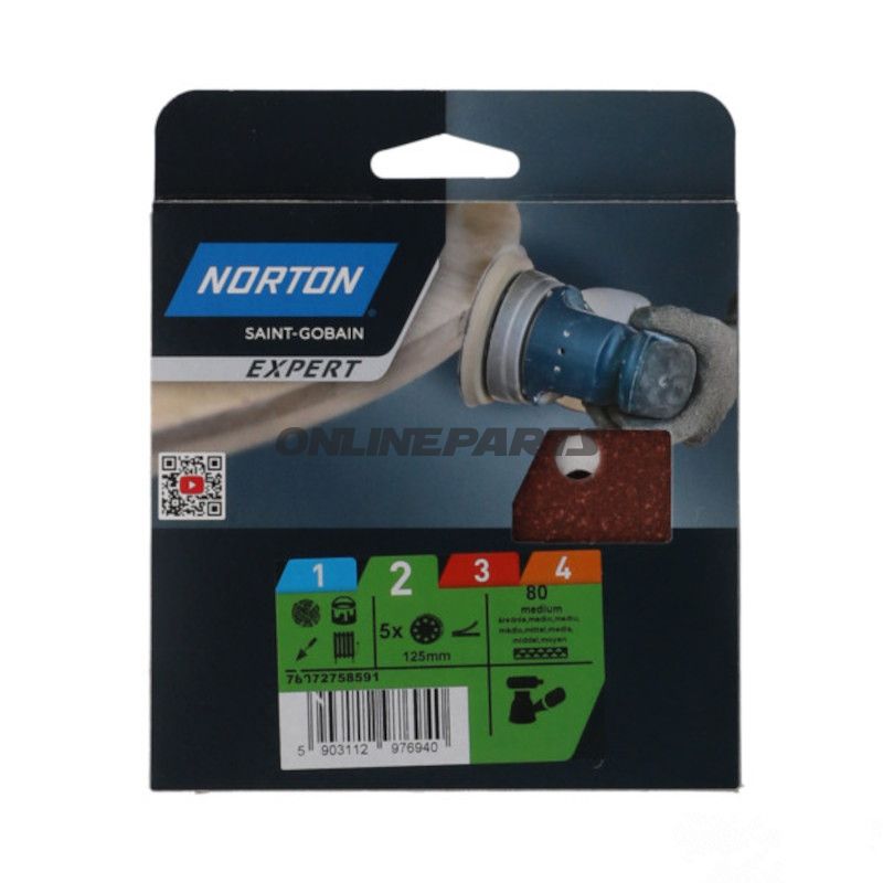 SCHLEIFSCH 8L K80 5 STK 125MM A203F NOR