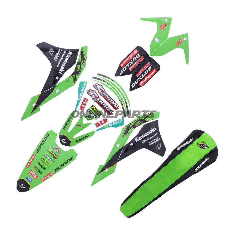 Klistermærkesæt fuldt BlackBird Racing Replica Racing 2021 Kawasaki