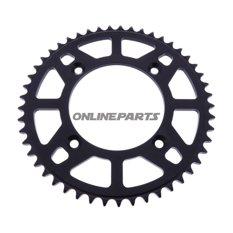 BAGHJUL ALUMINIUM ALUMINIUM 49 TANDAFSTAND 420 SORT ESJOT INDVENDIG DIAMETER 098 BOLTAFSTAND 118