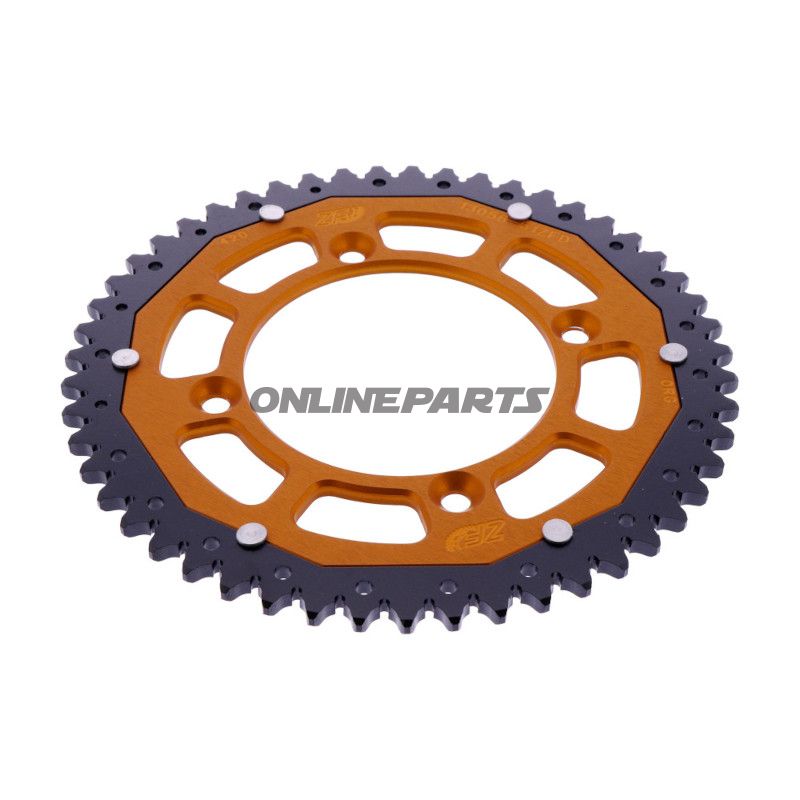 Tandhjul Dual 51T Pitch 420 orange ZF Indvendig Diameter 098 Bolt Cirkel 118 bl.a. KTM SX 65 