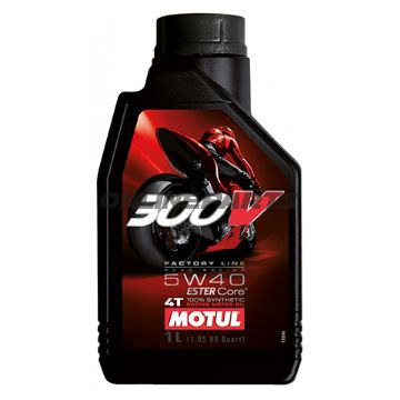 MOTOROLIE 5W40 4-TAKTS 1L MOTUL SYNTETISK 300V FL ROAD RACING