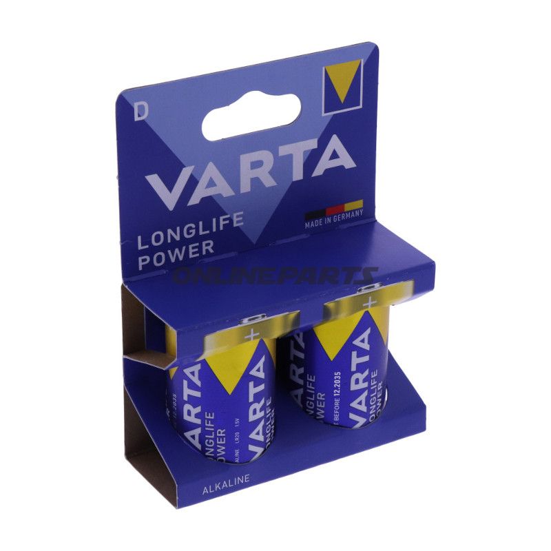 BATTERI D STØRRELSE VARTA TWIN BLISTERPAKKE LANGTIDSHOLDBAR STRØM