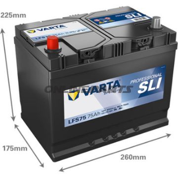 STRT 12V 75AH SLI ID PROFESSIONELT BATTERI