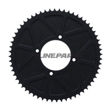 BAGESTE TANDHJUL ALUMINIUM 60 TANDS STIGNING 428 SORT ESJOT INDVENDIG DIAMETER XXX BOLTAFSTAND XXX