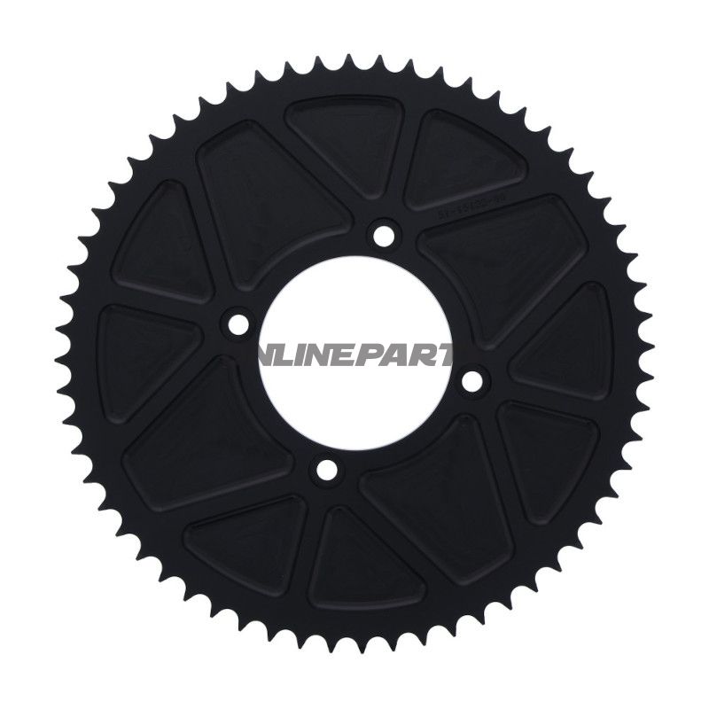 BAGESTE TANDHJUL ALUMINIUM 60 TANDS STIGNING 428 SORT ESJOT INDVENDIG DIAMETER XXX BOLTAFSTAND XXX